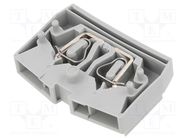 Terminal block; ways: 1; 0.08÷2.5mm2; spring clamp; grey; 800V; 24A WAGO