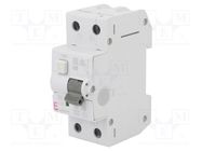 RCBO breaker; Inom: 25A; Ires: 30mA; Poles: 2; 230/400VAC; IP20; KZS ETI POLAM