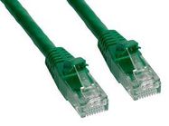 PATCH CABLE, RJ45 PLUG, 19 , GREEN