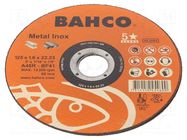 Cutting wheel; Ø: 125mm; Øhole: 22.23mm; Disc thick: 1.6mm BAHCO