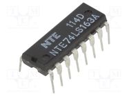 IC: digital; 4bit,binary counter,synchronous; TTL; THT; DIP16 