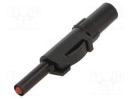 Connector: 4mm banana; plug; 30A; 60VDC; black; insulated; 5mΩ HIRSCHMANN T&M