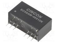 Converter: DC/DC; 10W; Uin: 18÷75V; Uout: 12VDC; Iout: 833mA; SIP8 CINCON