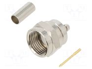 Connector: F; plug; male; soldering,crimped; for cable; straight AMPHENOL RF