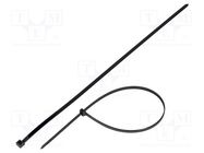 Cable tie; L: 600mm; W: 9mm; polyamide; 778N; black; Ømax: 175mm FIX&FASTEN