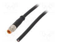 Connection lead; M8; PIN: 4; straight; 2m; plug; 50VAC; 4A; 0800; PVC LUTRONIC