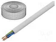 Wire; YDY; 5G1.5mm2; round; wire; Cu; PVC; white; 450V,750V; 100m 