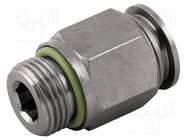 Push-in fitting; straight; -0.99÷20bar; nickel plated brass AIGNEP