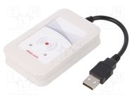 RFID reader; 4.3÷5.5V; USB; antenna; Range: 100mm; 88x56x18mm; ABS ELATEC