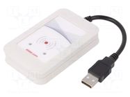 RFID reader; 4.3÷5.5V; USB; antenna; Range: 100mm; 88x56x18.5mm ELATEC