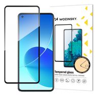 Wozinsky Tempered Glass Full Glue Super Tough Screen Protector Full Coveraged with Frame Case Friendly for Oppo Reno6 4G black, Wozinsky