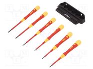 Kit: screwdrivers; insulated,precision; 1kVAC; Phillips,slot 