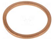 Gasket; copper; Thk: 2mm; Øint: 24mm; Øout: 29mm; DIN 7603 ELESA+GANTER