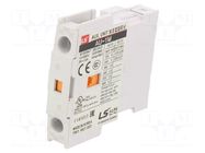 Auxiliary contacts; Leads: screw terminals; side; Contacts: NO LS ELECTRIC