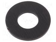 Washer; round; M3; D=7mm; h=0.5mm; polyamide; black ESSENTRA