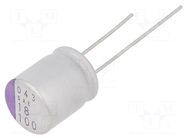 Capacitor: polymer; 18uF; 100VDC; THT; ±20%; Body dim: Ø10x13mm PANASONIC