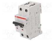 Circuit breaker; 230/400VAC; Inom: 16A; Poles: 1+N; Charact: B; 6kA ABB