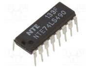 IC: digital; decade ripple counter; THT; DIP16 NTE Electronics