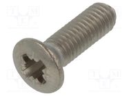 Screw; M3x10; 0.5; Head: countersunk; Pozidriv; DIN 966A; ISO 7047 