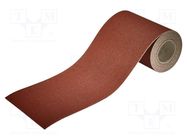 Sandpaper; Granularity: 120; Mounting: bur; W: 115mm; L: 4m WOLFCRAFT