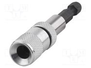 Holders for screwdriver bits; Socket: 1/4"; Overall len: 72mm WOLFCRAFT