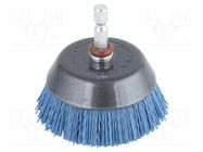 Cup brush; 65mm; Mounting: 1/4",hexagonal; wire 