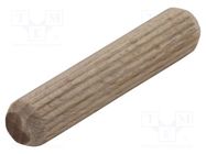 Assembly stud; wood (beech); Ø: 8mm; L: 40mm; 150pcs. WOLFCRAFT