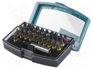 Kit: screwdriver bits; hex key,Phillips,Pozidriv®,slot,Torx® WOLFCRAFT