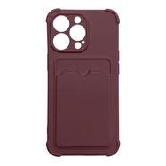 Card Armor Case Pouch Cover for iPhone 12 Pro Max Card Wallet Silicone Air Bag Armor Case Raspberry, Hurtel