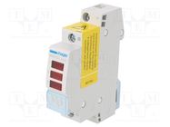 Module: voltage indicator; 230VAC; IP20; for DIN rail mounting 