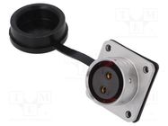 Socket; SA20; female; PIN: 2; IP67; 25A; soldering; 500V; 4mm2 WEIPU