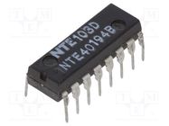 IC: digital; 4bit,bidirectional,shift register; CMOS; THT; DIP16 NTE Electronics