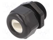 Cable gland; M25; 1.5; IP65; polyamide; black; Holes no: 1; 14x7mm HUMMEL