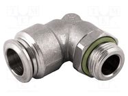 Push-in fitting; angled; -0.99÷20bar; nickel plated brass AIGNEP