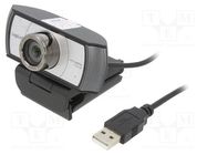 Webcam; black,silver; USB; Features: Full HD 1080p,PnP; 1.6m; clip 