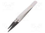 Tweezers; Tweezers len: 130mm; ESD; Type of tweezers: straight 