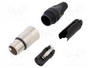 Connector: XLR; plug; female; PIN: 4; straight; for cable; soldering NEUTRIK