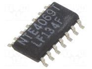 IC: digital; NOT; Ch: 6; CMOS; SMD; SO14; 3÷18VDC; -55÷125°C; 30uA NTE Electronics