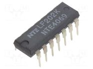 IC: digital; NOT; Ch: 6; CMOS; THT; DIP14; 3÷18VDC; -55÷125°C; 30uA NTE Electronics