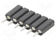 Connector: pin strips; socket; female; PIN: 6; straight; 2.54mm; THT FISCHER ELEKTRONIK