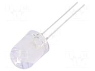 LED; blue; 10mm; 5800÷7000mcd; 30°; Front: convex; 2.8÷3.6VDC OPTOSUPPLY