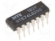 IC: digital; divided by 2,divided by 5,decade counter; TTL; THT NTE Electronics