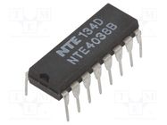 IC: digital; binary adder; CMOS; 3÷18VDC; THT; DIP16; Ch: 3; 3mA NTE Electronics