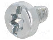 Screw; for metal; 3x10; Head: cheese head; slotted,Torx®; zinc BOSSARD