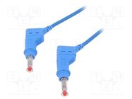 Test lead; 32A; banana plug 4mm,both sides; Urated: 600V; blue 