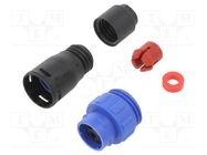 Connector: circular; plug; male; PIN: 4; w/o contacts; for cable 