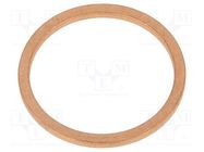 Gasket; copper; Thk: 2mm; Øint: 26mm; Øout: 31mm; DIN 7603 ELESA+GANTER