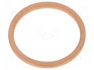 Gasket; copper; Thk: 2mm; Øint: 26mm; Øout: 31mm; DIN 7603 ELESA+GANTER