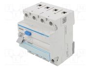 RCD breaker; Inom: 25A; Ires: 30mA; Max surge current: 250A; IP20 