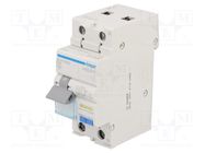 RCBO breaker; Inom: 16A; Ires: 30mA; Max surge current: 250A; IP20 HAGER